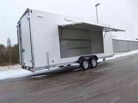 TP 600-3500 cargotrailer med døre og stor sideklap
